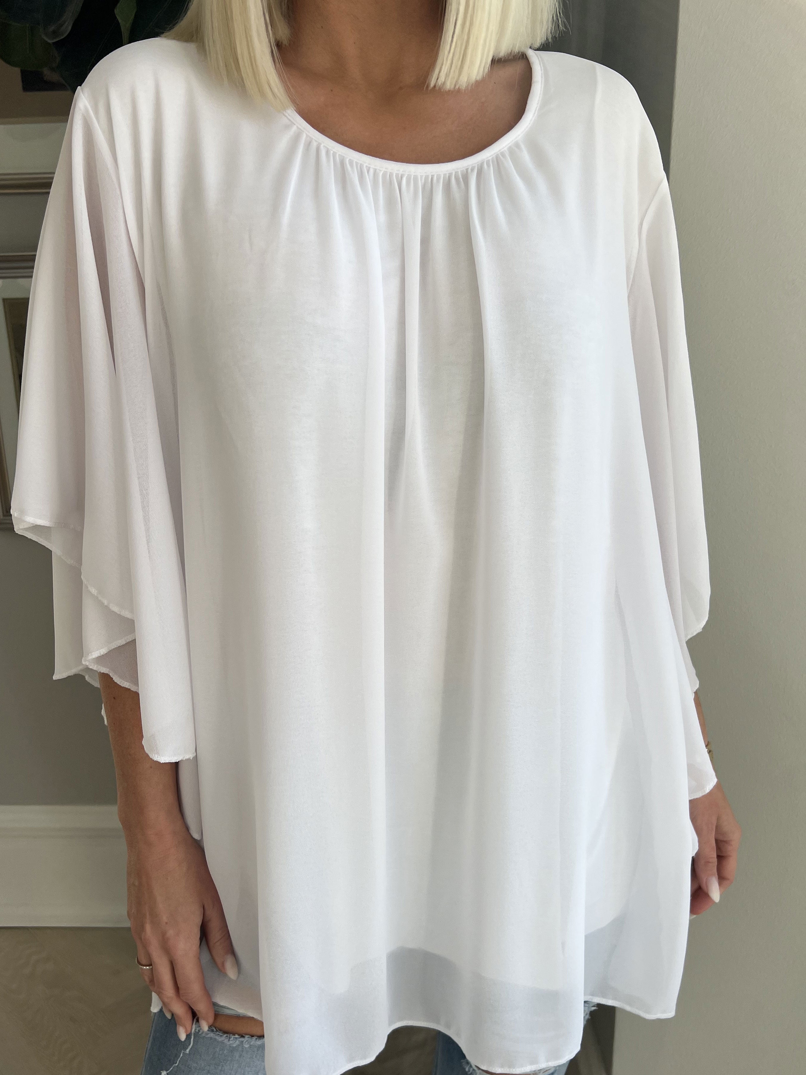 Annis - Sød tunika i løs pasform i chiffon